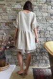 Dusk Bubble Cotton Smock Top Stone